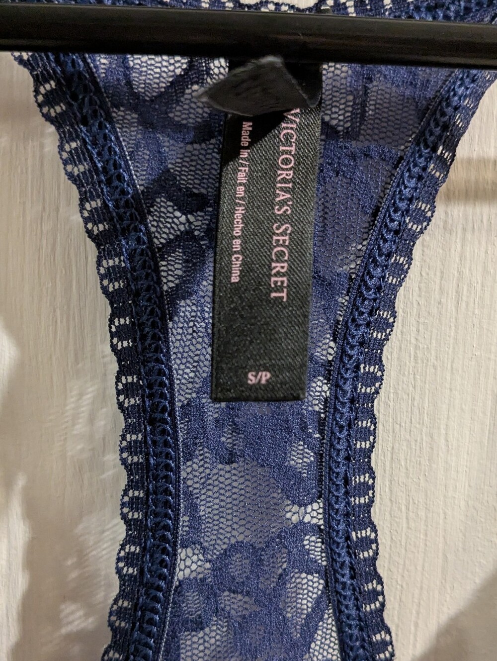 Victoria's Secret Navy Blue Lace Lingerie Slip - Picture 2 of 3